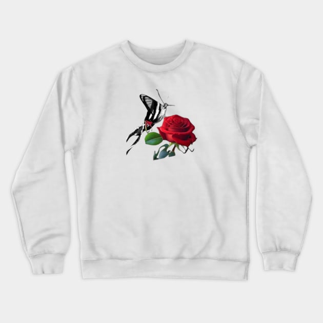 puttarfly and flowers Crewneck Sweatshirt by Dilhani